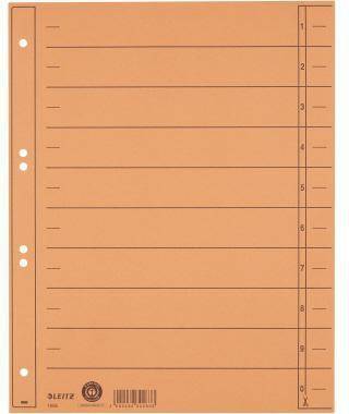 Leitz Trennblatt 16580045 A4 230g Karton orange 100 St./Pack.