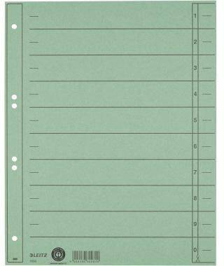 Leitz Trennblatt 16580055 A4 230g Karton grün 100 St./Pack.