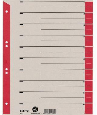 Leitz Trennblatt 16520025 DIN A4 230g Karton rot 100 St./Pack.