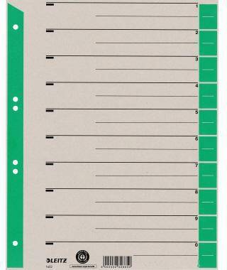 Leitz Trennblatt 16520055 DIN A4 230g Karton grün 100 St./Pack.
