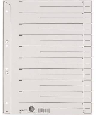 Leitz Trennblatt 16540085 A4 200g Karton grau 100 St./Pack.