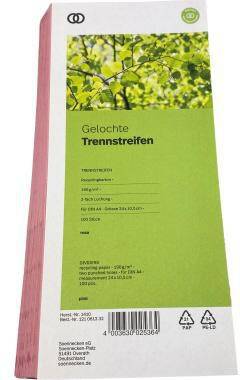 Soennecken Trennstreifen oeco 1410 10,5x24cm rosa 100St.