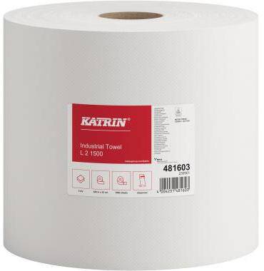 Katrin Putztuchrolle L2 481603 2lagig weiß 1.500 Blatt 2 St./Pack.