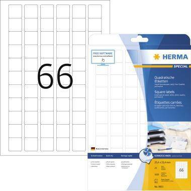 HERMA Etikett Special 8831 25,4x25,4mm weiß 1.650 St./Pack.