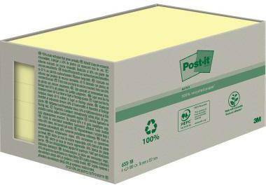 Post-it Haftnotiz Recycling Notes 655-1B 127x76mm ge 6St