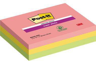 Post-it Haftnotiz Meeting Notes 8670-3SS-EU 203x152mm sort. 3x70Bl.