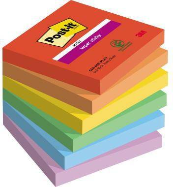 Post-it Haftnotiz 654-6SS-PLAY 76x76mm 90Blatt 6St.