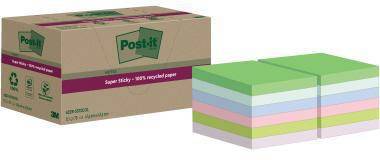 Post-it Haftnotiz Super Sticky Recycling 622 RSS12COL sort 12 St