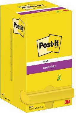 Post-it Haftnotiz 654-S 76x76mm 90Bl ge 12St ge