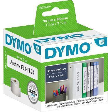 DYMO Ordneretikett S0722470 für LabelWriter 190x38mm ws 110 St./Rl.