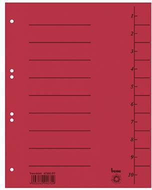 Bene Trennblatt 97300RT A4 Karton rot 100 St./Pack.