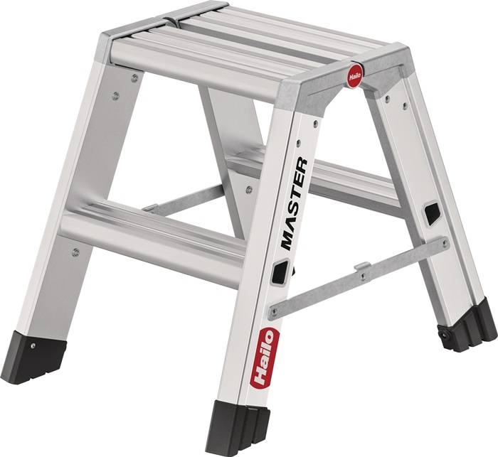 HAILO 10000110 Stahlrohr-Tritt Master D80 Stufen 2 Plattform-H.470mm HAILO Alu