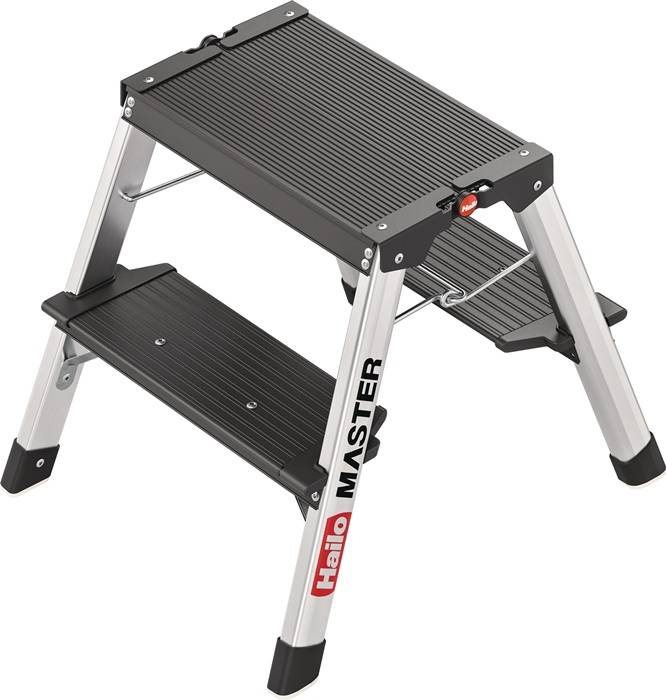 HAILO 10000121 Stahlrohr-Tritt Master D70 Stufen 2 Plattform-H.400mm HAILO Alu