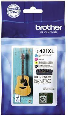 Brother Tintenpatrone LC421XLVAL 500Seiten sw/c/m/y 4 St./Pack