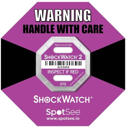 Schockindikator Shockwatch® 2 Empfindlichkeit 37g violett TRANSPAK