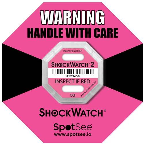 Schockindikator Shockwatch® 2 Empfindlichkeit 5g pink TRANSPAK