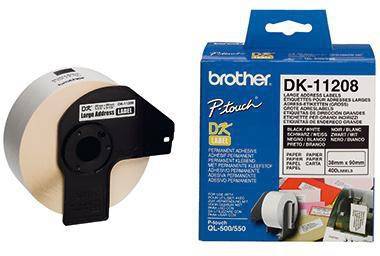 Brother Etikett DK11208 38x90mm weiß 400 St./Rl.