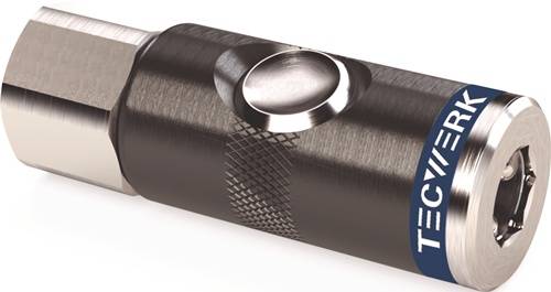 Druckknopf-Sicherheitskupplung DN 7,4,IG AluNBR Gew.G 1/2 Zoll 19,17mm TECWERK