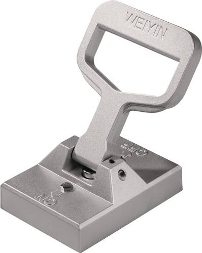 Plattenmagnet L140xB140xH28mm m.Handgriff u.Abdruckbolzen Gesamt-H.180mm 1 kN