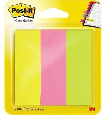 Post-it Haftstreifen Page Marker 671-3 25x76mm sortiert 3 St./Pack.