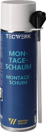 1K-Montageschaum 500ml B2 champagner m.Einw.-Handsch.Dose TECWERK
