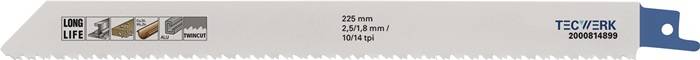 TECWERK Säbelsägeblatt Länge 225 mm Breite 19 mm Zahnteilung TPI 10/14