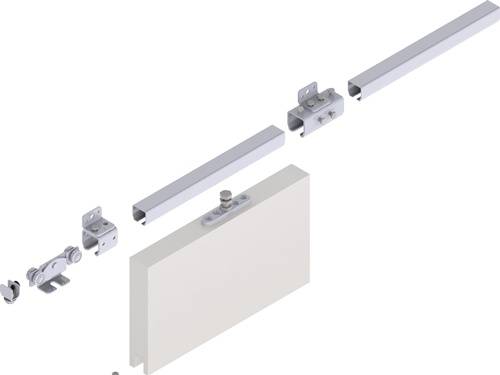 Erweiterungsset Schiebetorgarnitur Pro 100 Wand blau verz.L.2000mm