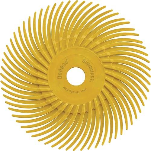 Radialbürstenscheibe PREMIUM SUNBURST D.9,53mm K.80 gelb TYROLIT