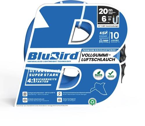 Werkstattschlauchset BluBird ID 6mm AD 12mm L.20m Sicherheitskuppl.