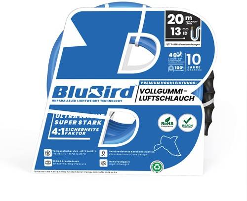Werkstattschlauchset BluBird ID 13mm AD 20mm L.20m Sicherheitskuppl.
