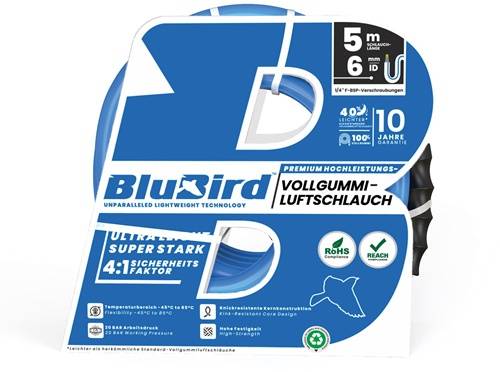 Werkstattschlauchset BluBird ID 6mm AD 12mm L.5m Schnellver.Kup.