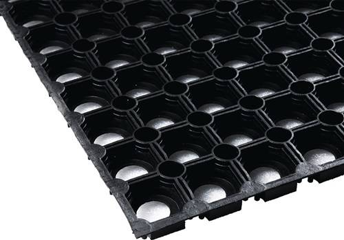 Gum.Ringmatte B.1m L.1,5m D.22mm schwarz NR/SBR o.Gewebeeinlage