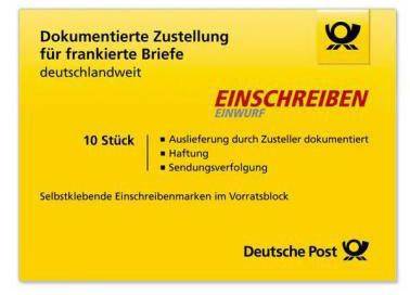 Briefmarke Einschreiben/Einwurf national 10St.