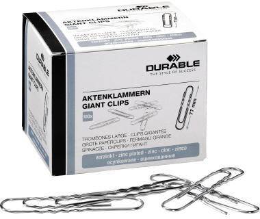 DURABLE Aktenklammer 122725 77mm verzinkt 100 St./Pack.
