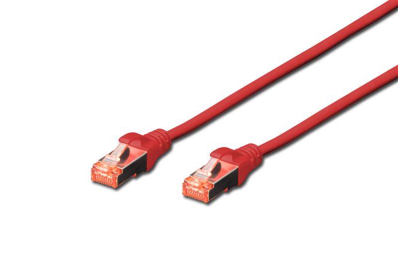 DIGITUS Patchkabel, Kat. 6, S/FTP, 0,5 m, rot