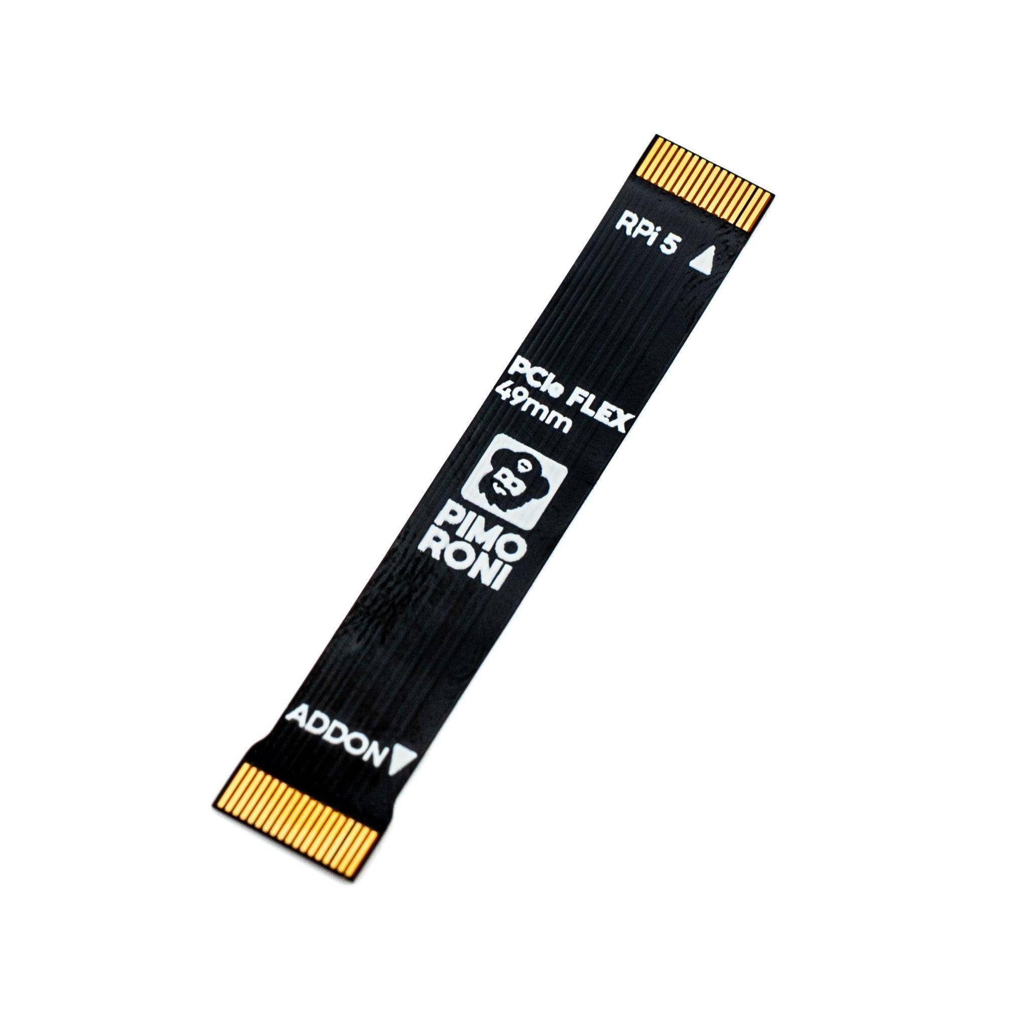Pimoroni PCIe Flex Kabel für NVMe Base und Raspberry Pi 5, PCIe (Gen3), 18 Pins NVMe, 49mm