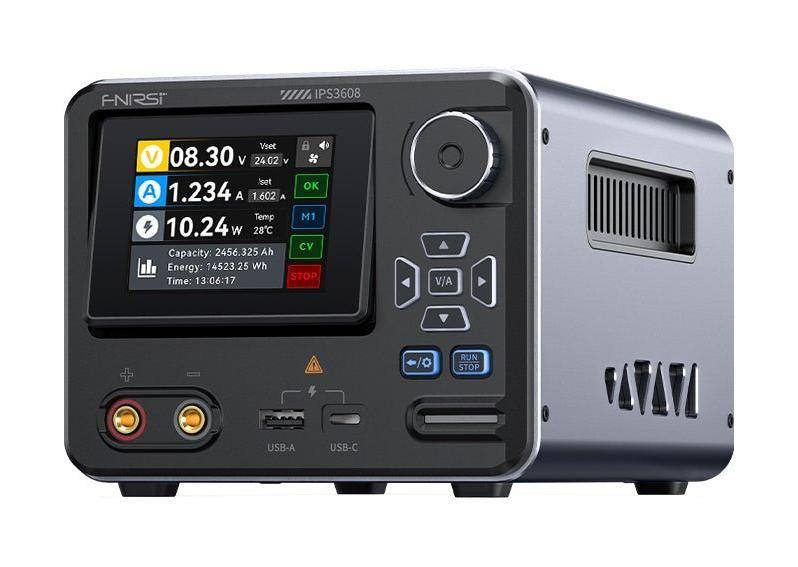 FNIRSI IPS3608 Intelligentes Labornetzteil, USB-C, 0-36V, 0-8A, USB-A, USB-C, 2,8" Display