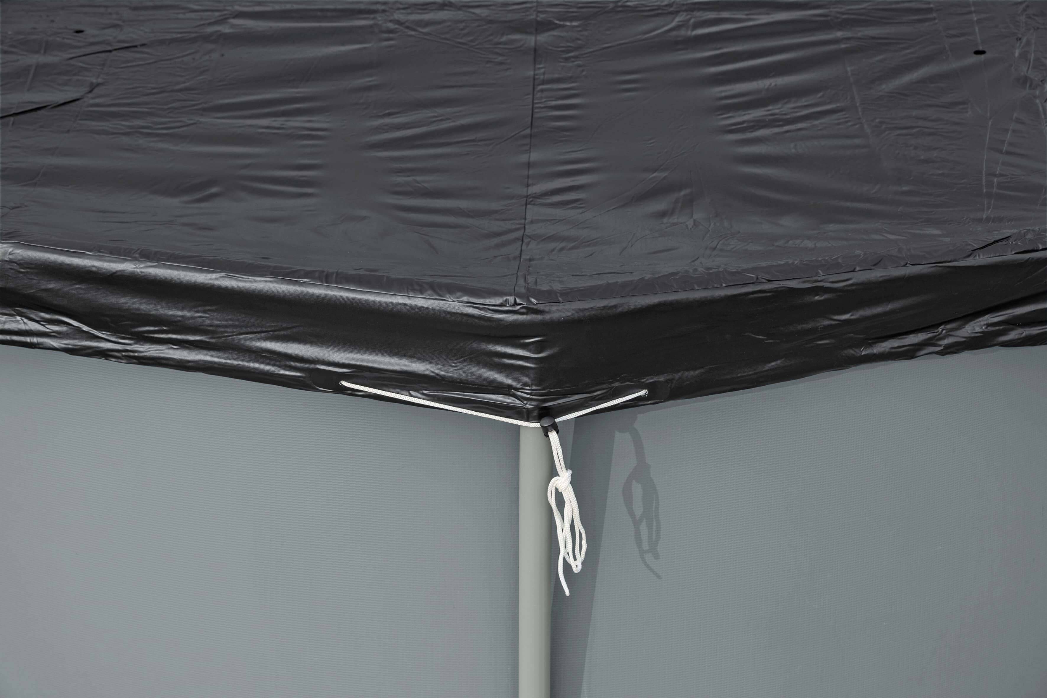 Bestway 58425 - PVC-Abdeckplane, schwarz, oval - 418 x 230 cm