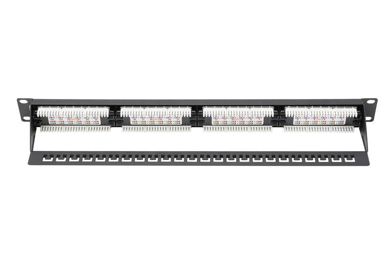 DIGITUS 19" Patch Panel Kat.6, Klasse E, 24 x RJ45, 1 HE