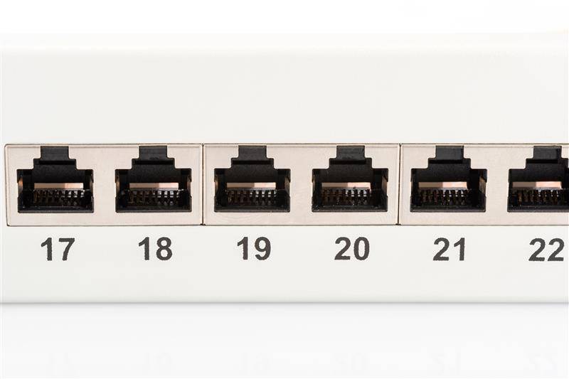 DIGITUS 19" Patch Panel Kat.6, Klasse E, 24 x RJ45, 1 HE