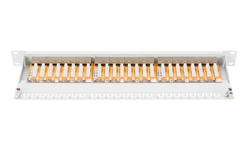 DIGITUS 19" Patch Panel Kat.6, Klasse E, 24 x RJ45, 1 HE