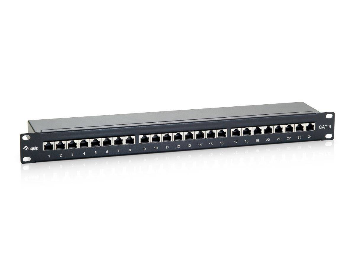 Equip 326424 Patchpanel 24x RJ45 Cat.6 Schwarz