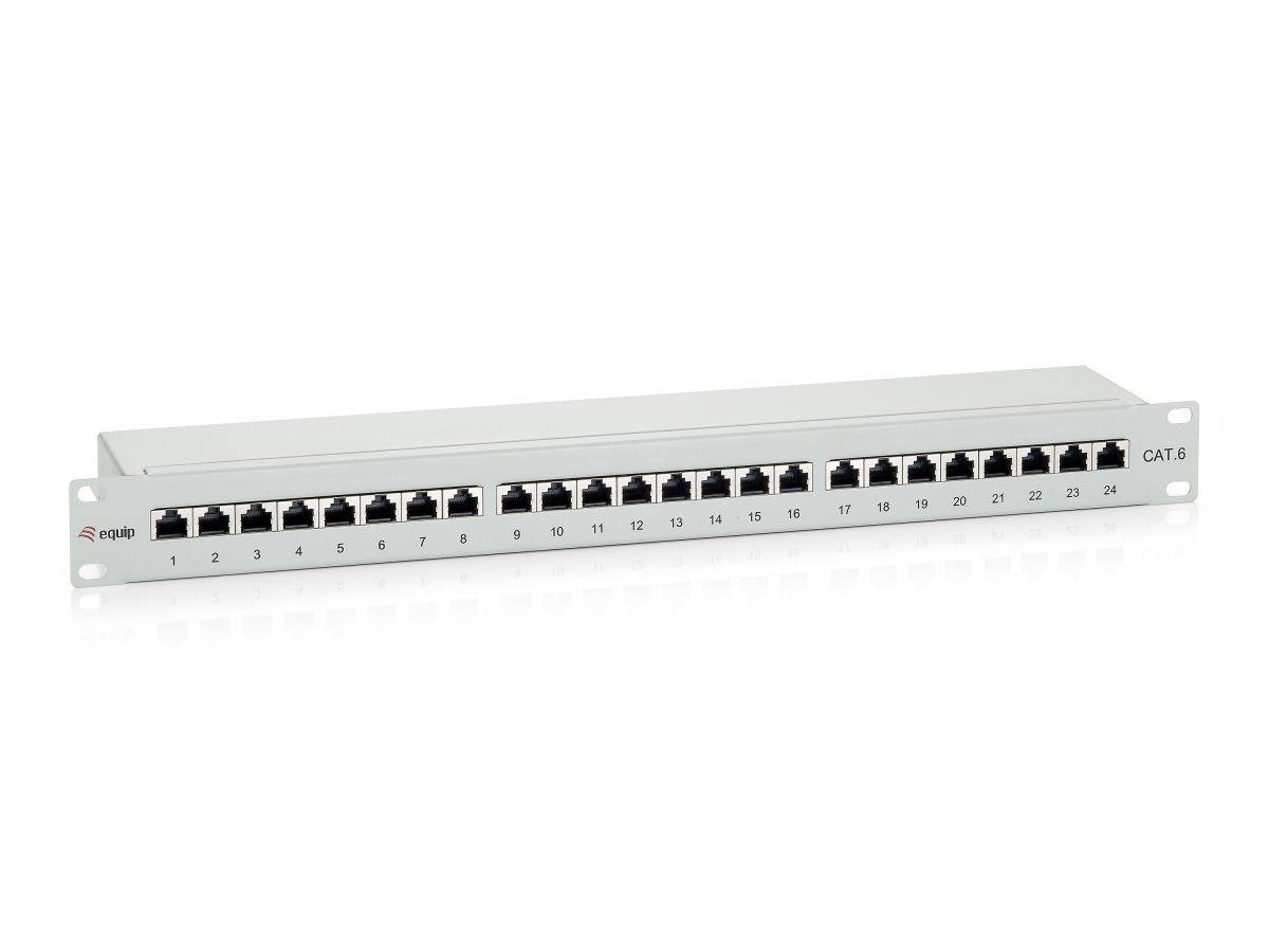 Equip 326324 Patchpanel equip 24x RJ45 Cat6 19" 1HE grau
