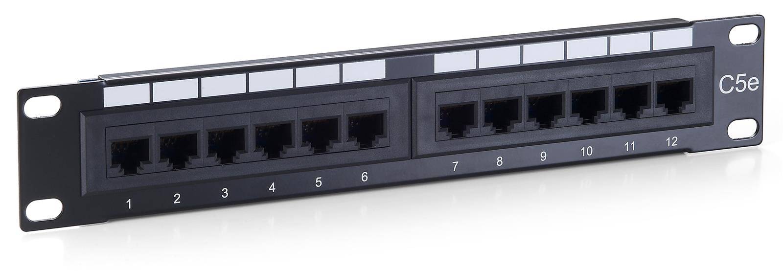 Equip 208015 Patchpanel equip 12x RJ45 Cat5e 10" 1HE ISDN