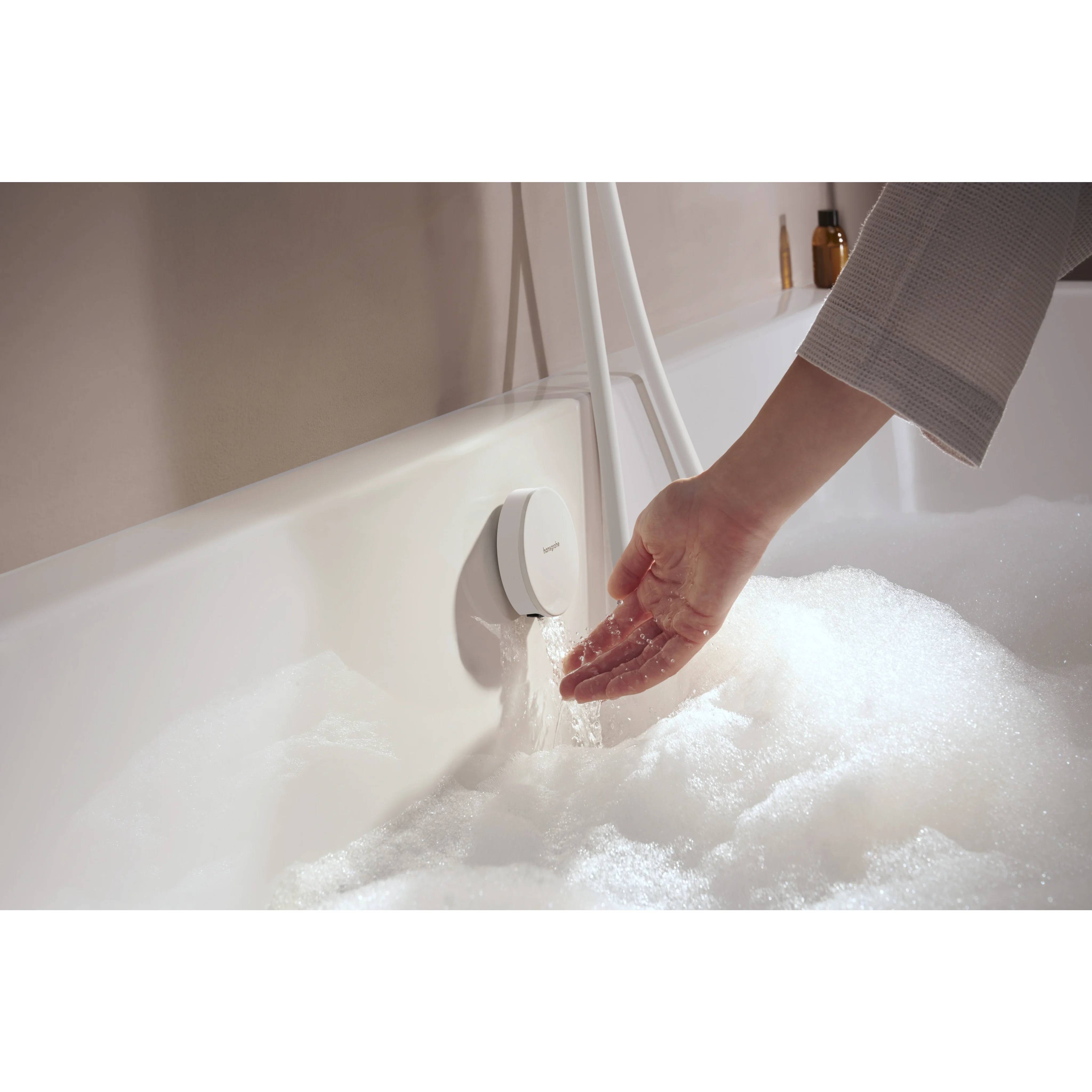 hansgrohe Ablauf- und Überlaufgarnitur, Exafill Fertigset, matt, weiß, Hochglanz, 1 Stk.