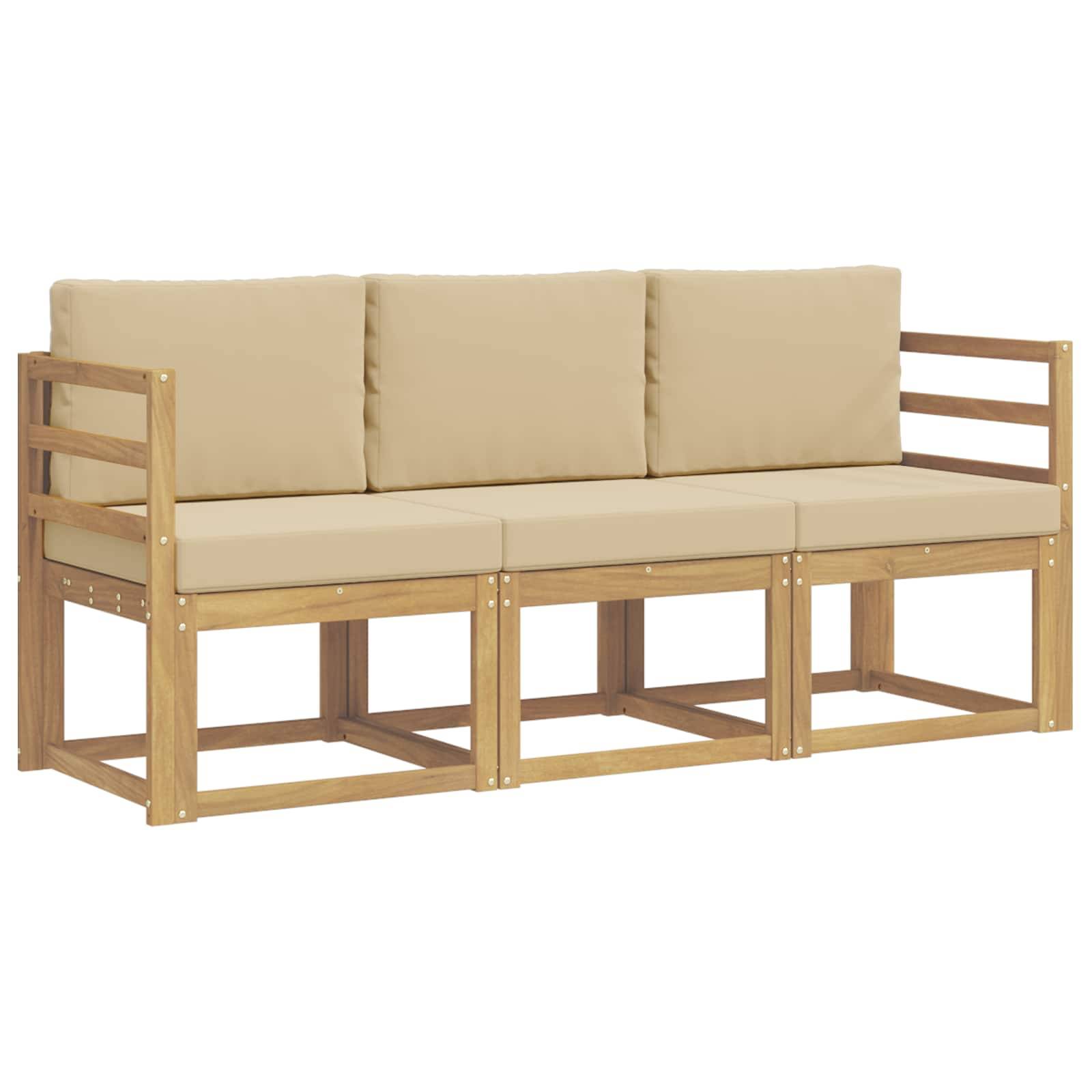 vidaXL Outdoor-Sofagarnitur 3 pcs