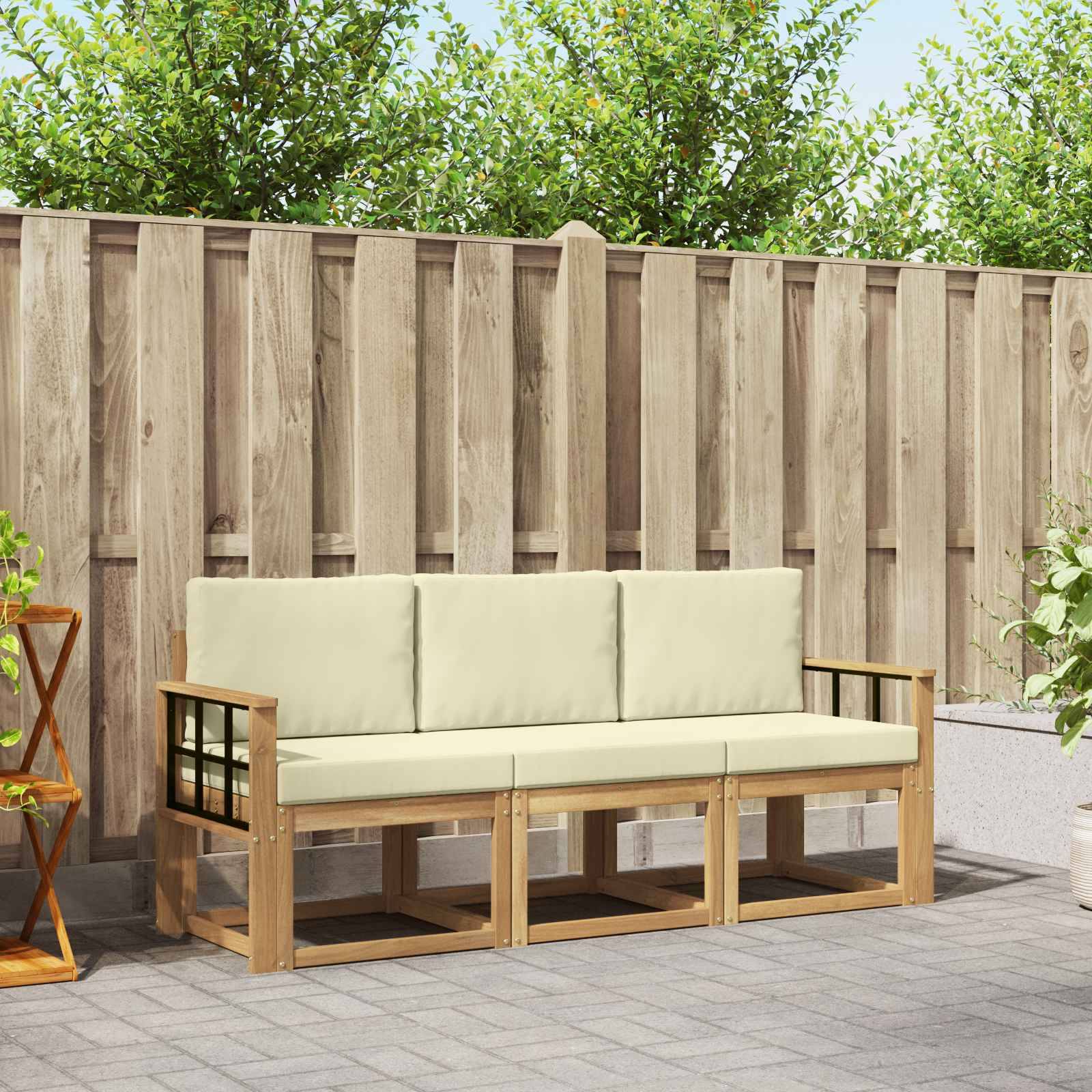vidaXL Outdoor-Sofagarnitur 3 pcs