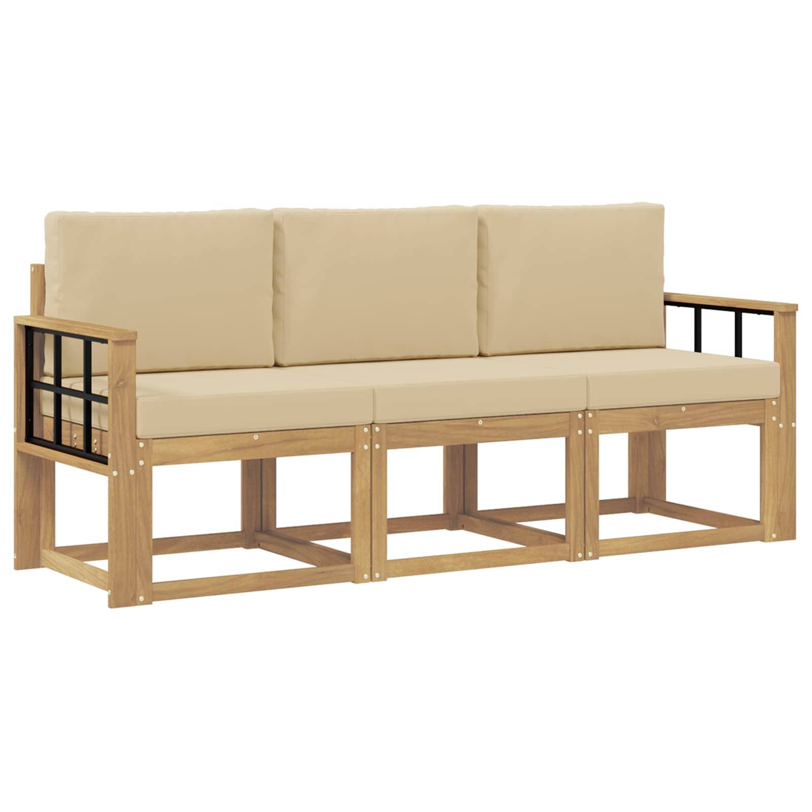 vidaXL Outdoor-Sofagarnitur 3 pcs