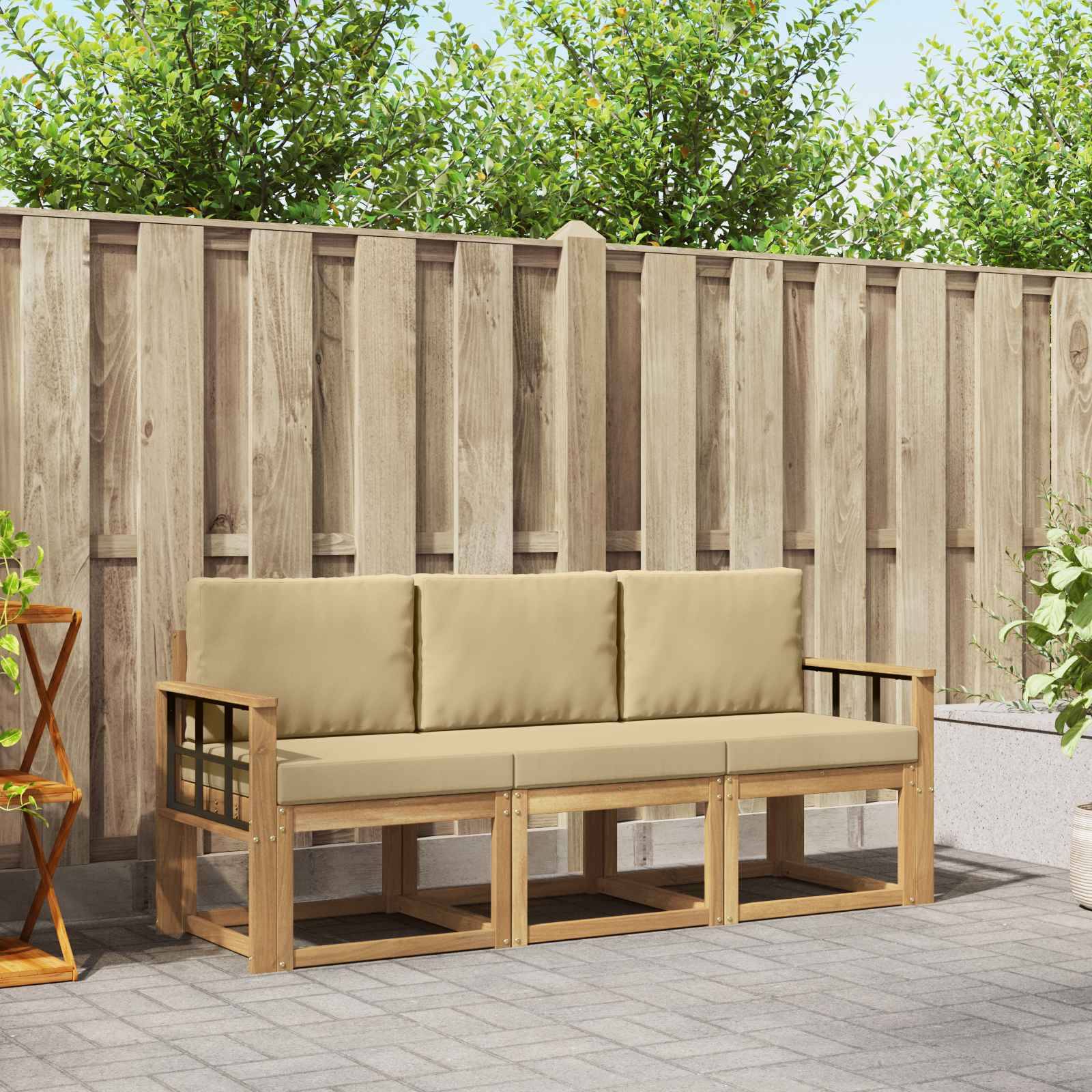 vidaXL Outdoor-Sofagarnitur 3 pcs