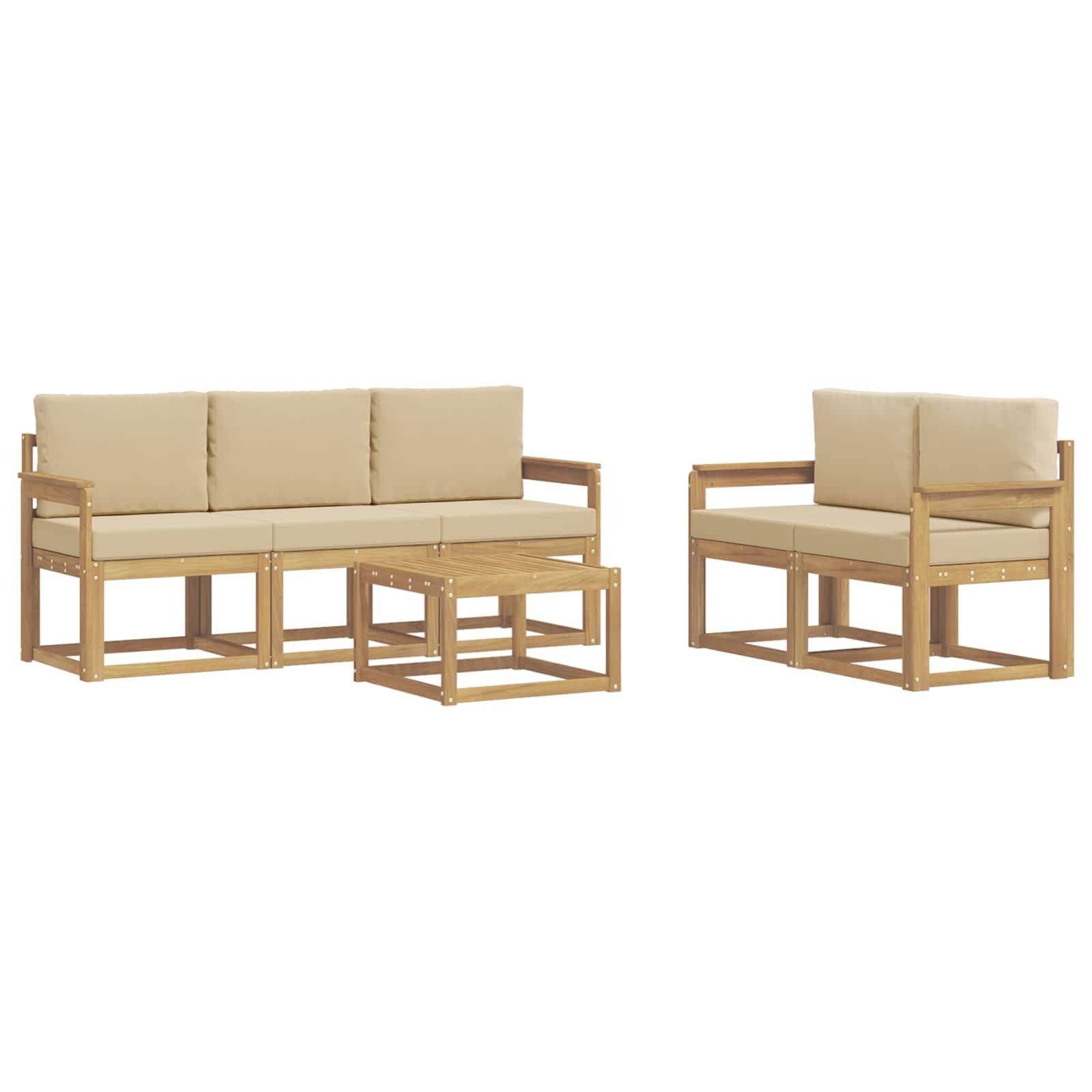 vidaXL Outdoor-Sofagarnitur 6 pcs